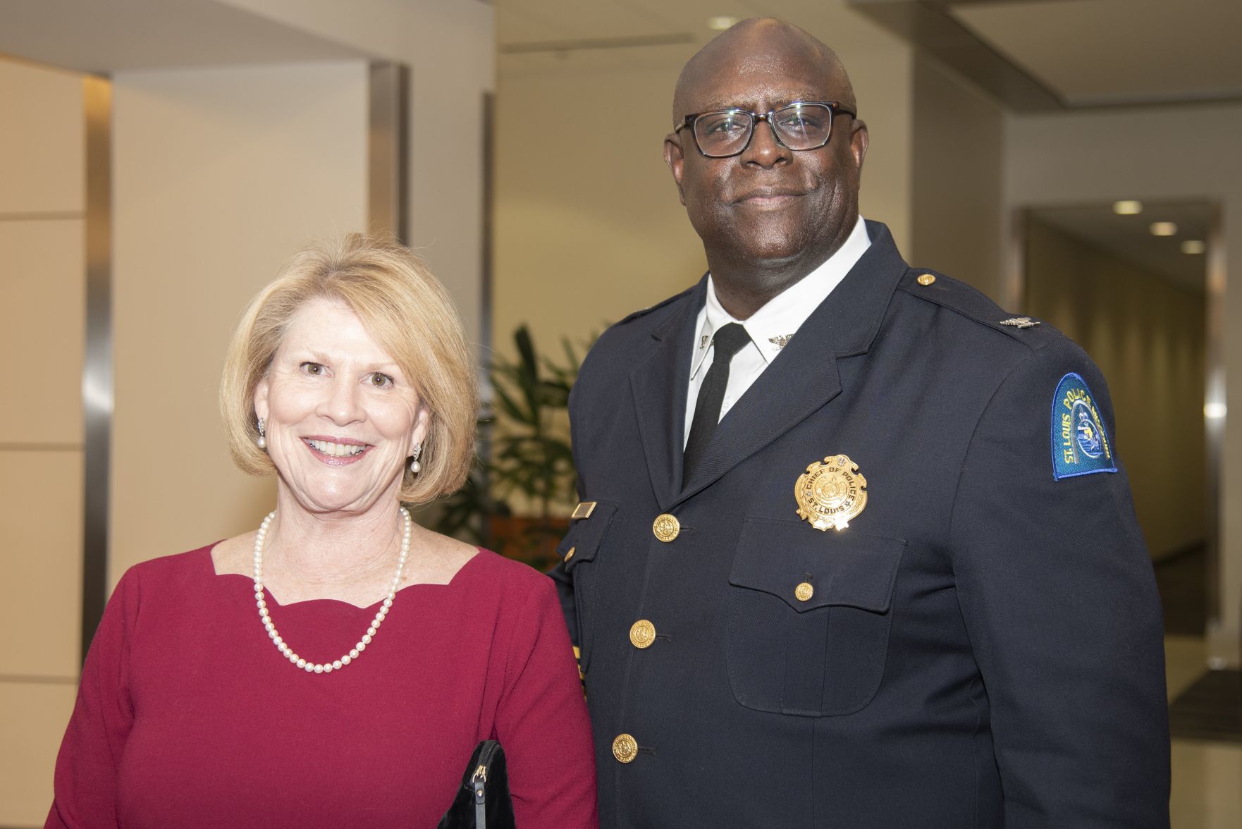 Anne von der Heydt, St. Louis Police Chief John Hayden, Jr.